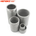 Filtro de metal poroso SS 316 316L Acero inoxidable Filtros de agua de aire HEPA Cilindro para tratamiento de aguas residuales